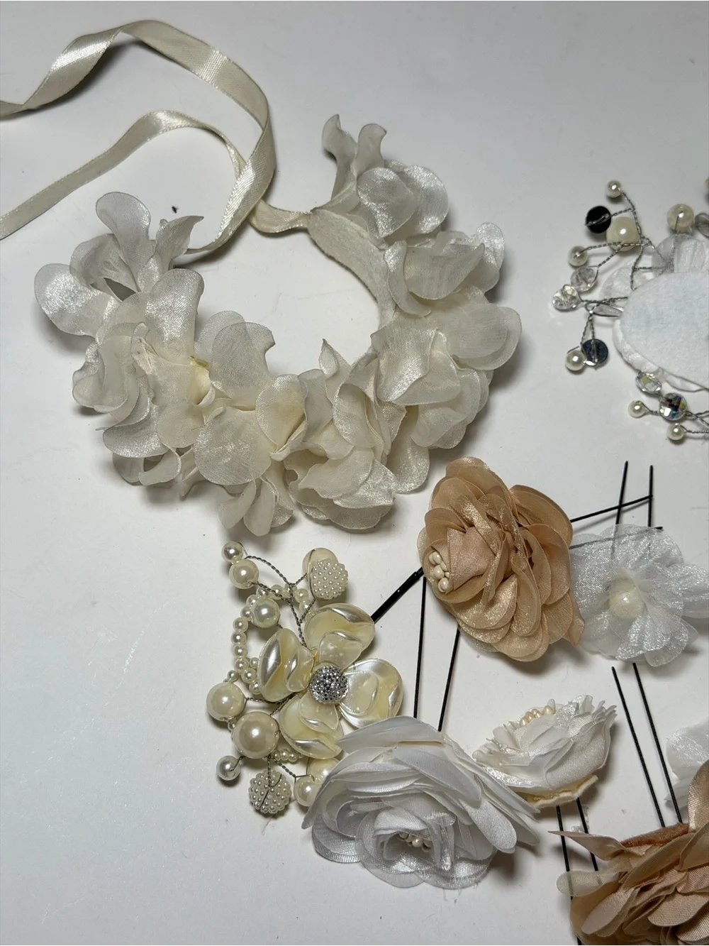 Kids Floral Hair Accessory Bundle - Flower Crowns, Headbands & Hair Pins